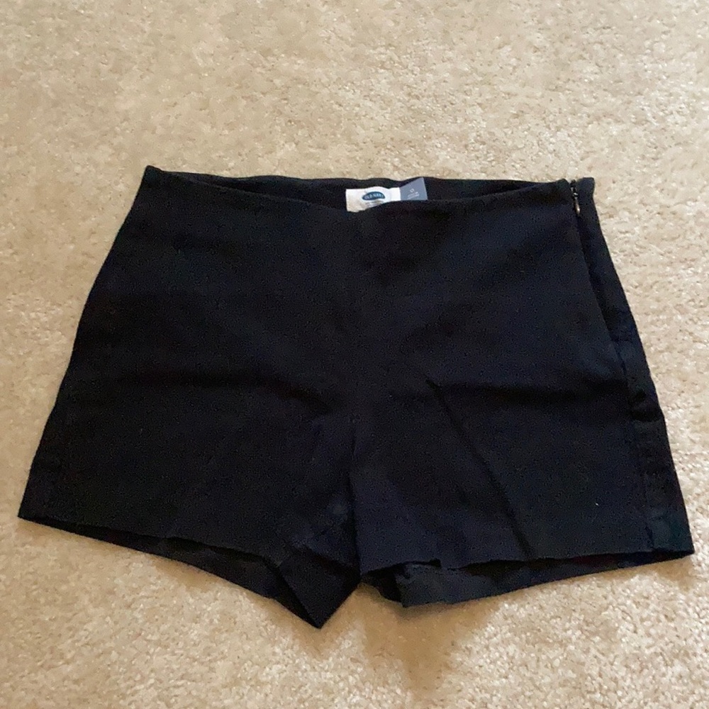 Black fabric shorts
